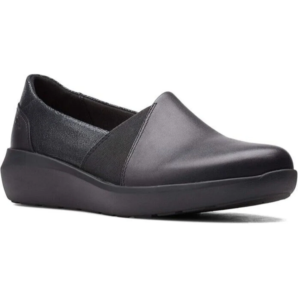 Clarks Kayleigh Loafers Slip On Comfort Black Leather Flats Women’s 9M/40 career